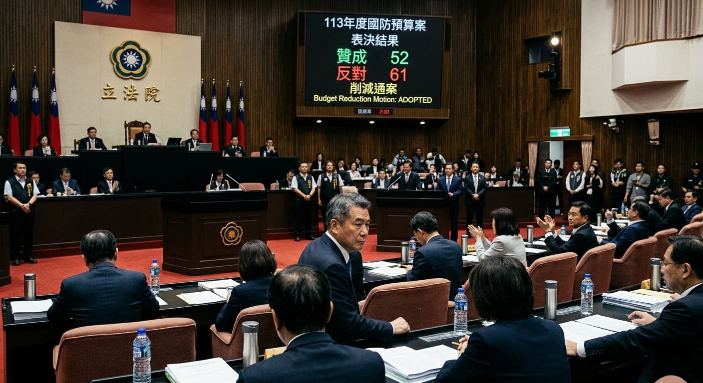 Taiwan's Parliament Cuts Lai's Defence Budget