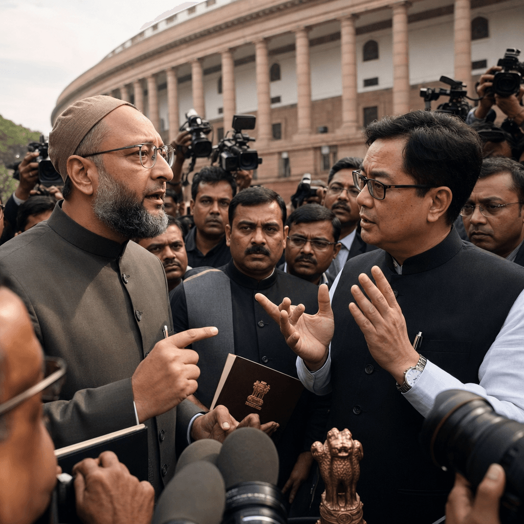 Owaisi-Rijiju Clash on Muslim Minority Status