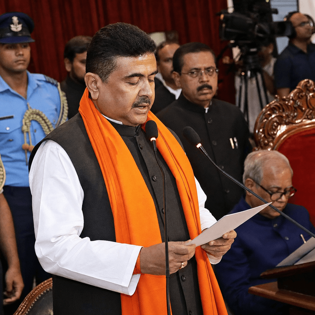 Suvendu Adhikari Sworn In as Bengal CM