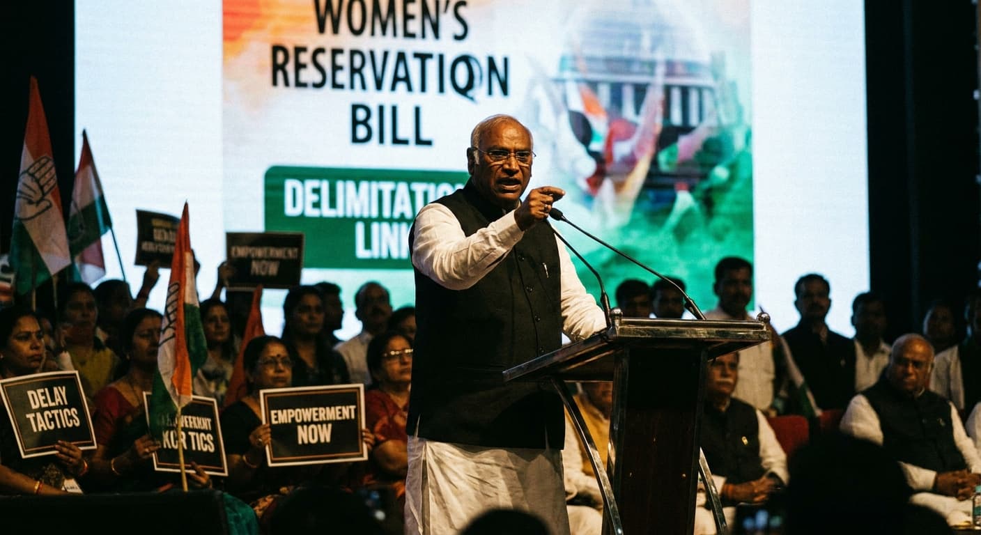Kharge Critiques Women's Reservation Bill