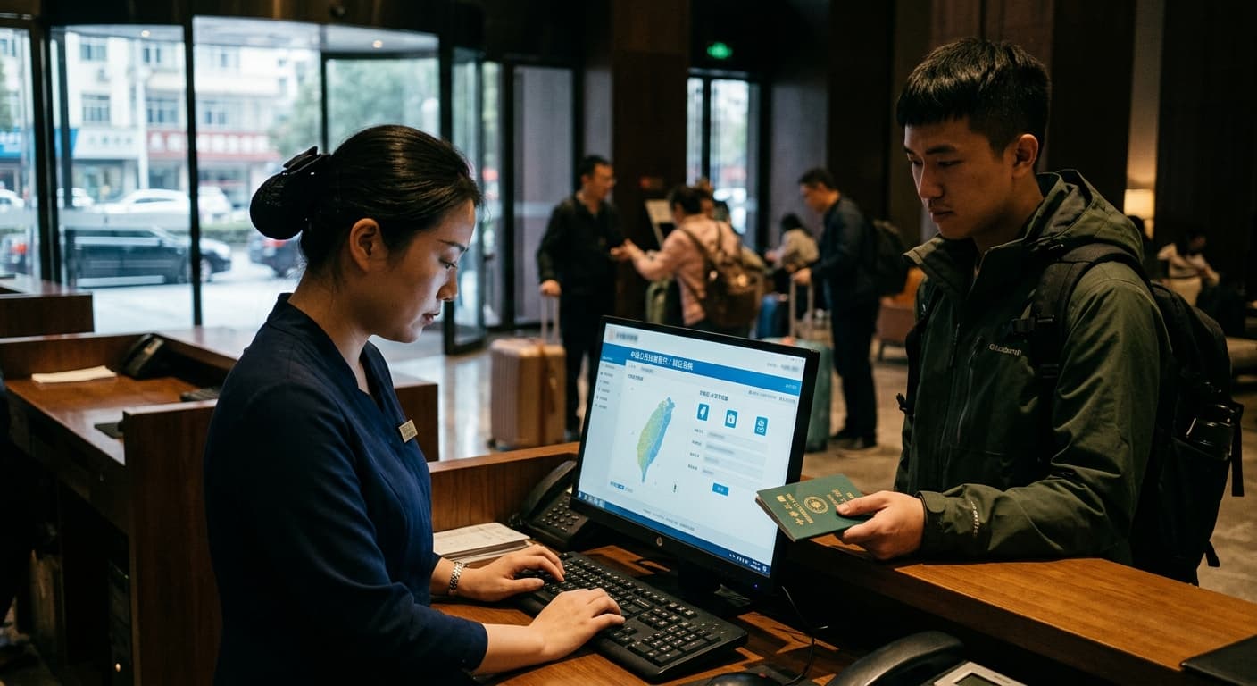 China's Hotel Clerks Verify Taiwan Military