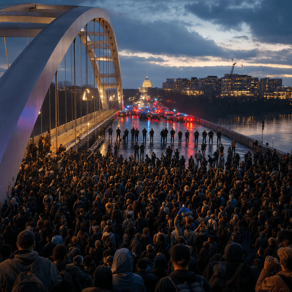 Frederick Douglass Bridge Protest Disrupts DC