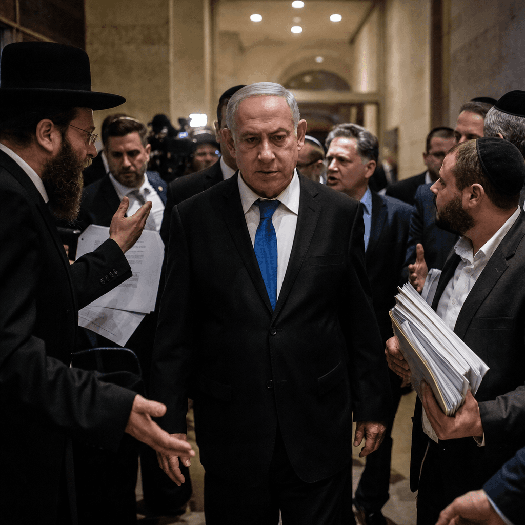 Netanyahu’s Coalition Breaks on Draft Fight