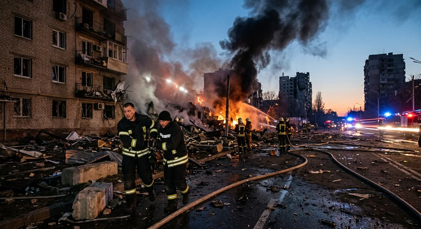 Russia Strikes Kyiv as NATO Summit Begins