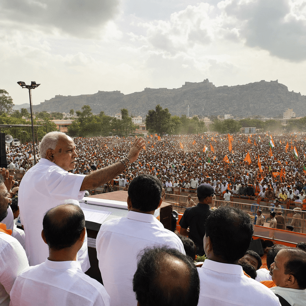 Yediyurappa's Rally Tests BJP's Strength
