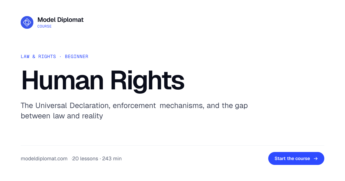 Human Rights — Course | Model Diplomat