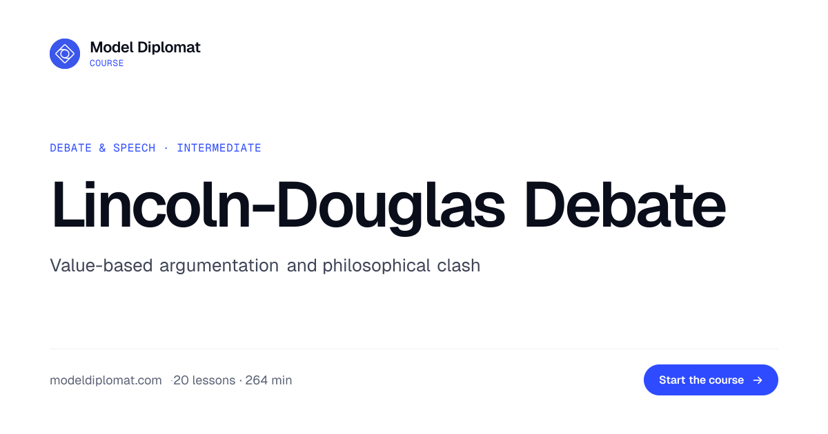 Lincoln-Douglas Debate | Model Diplomat