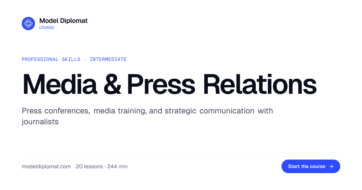 Media & Press Relations | Model Diplomat