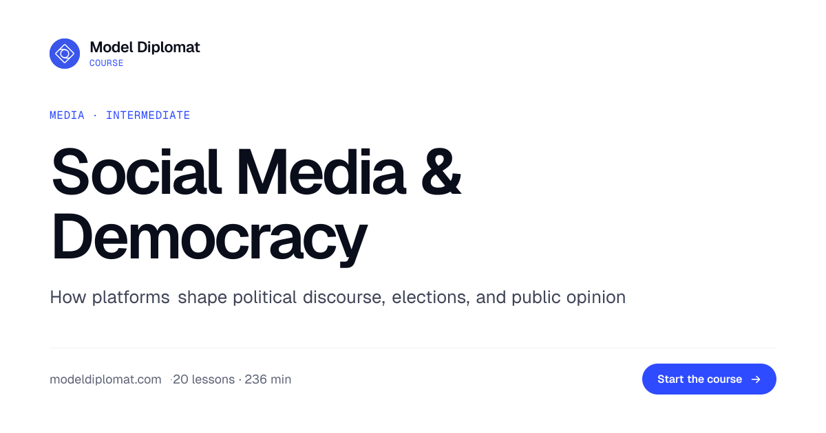 Social Media & Democracy | Model Diplomat