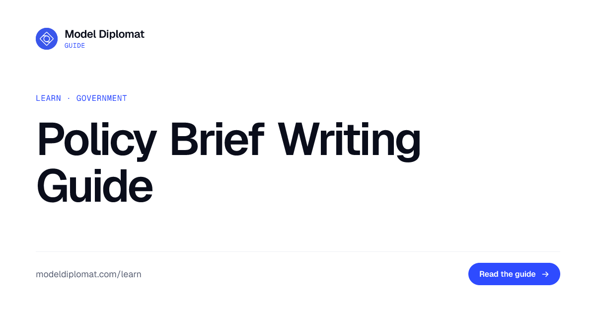 Policy Brief Writing Guide — Model Diplomat