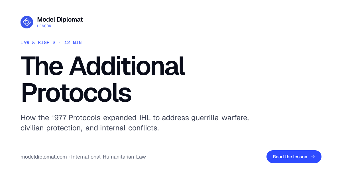 The 1977 Additional Protocols to Geneva Conventions
