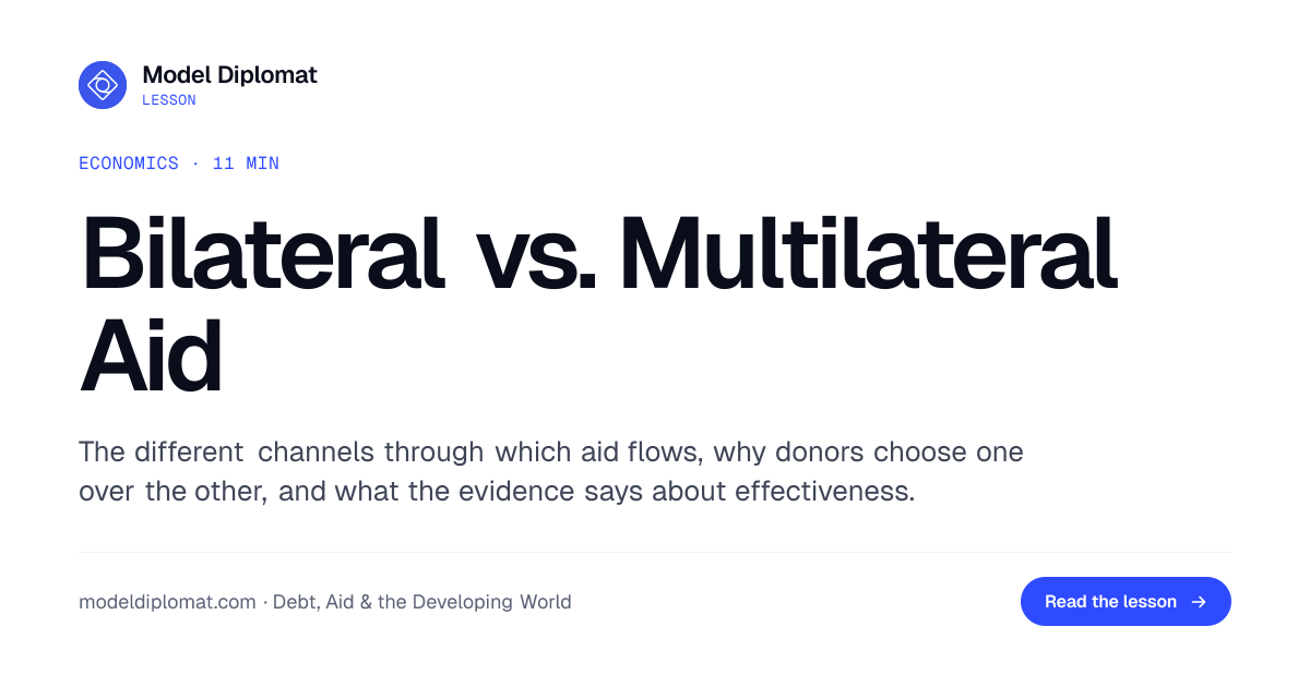 Bilateral vs. Multilateral Aid: Channels Compared