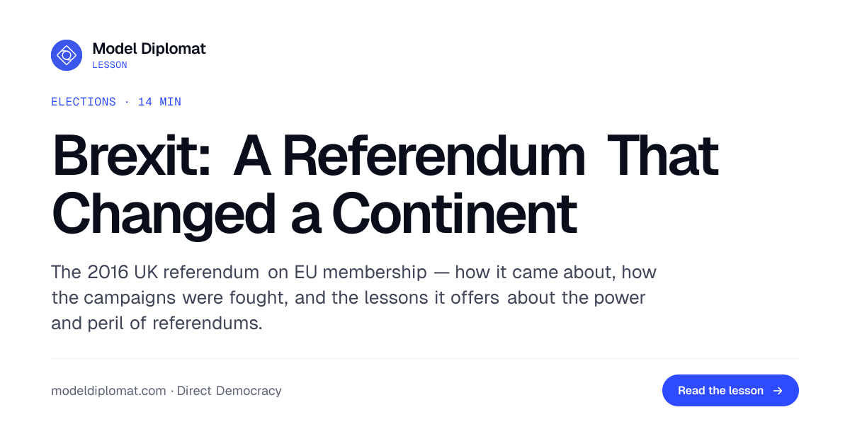 Brexit Referendum: The Vote That Changed Europe