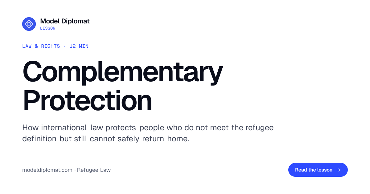 Complementary Protection Beyond Refugee Status
