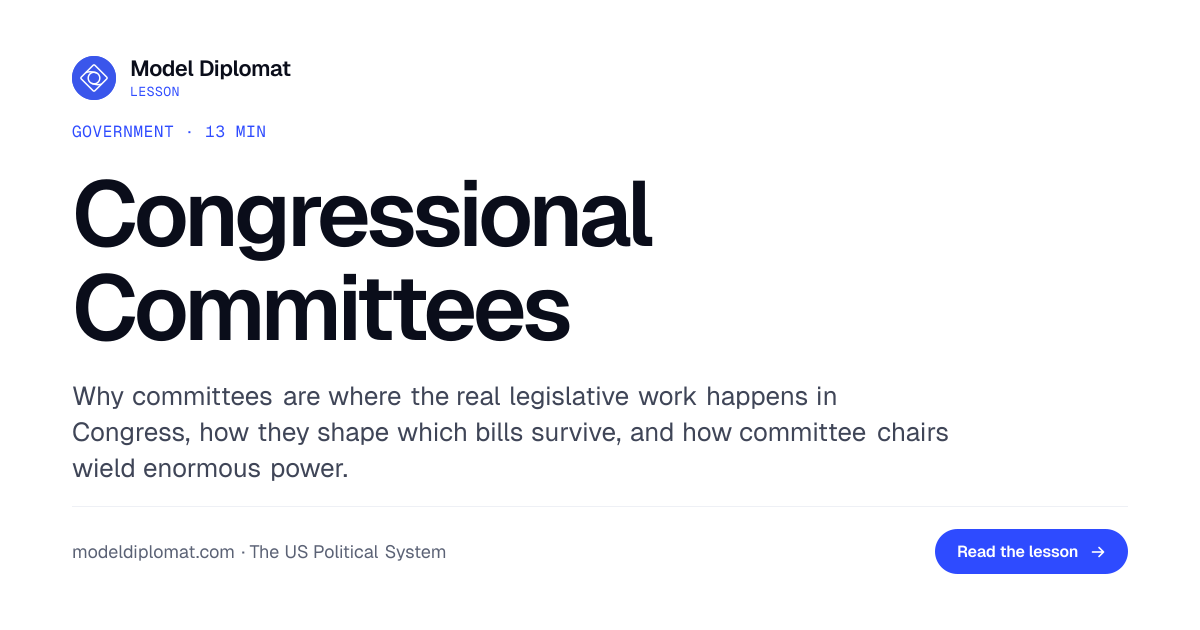 Congressional Committees | Model Diplomat