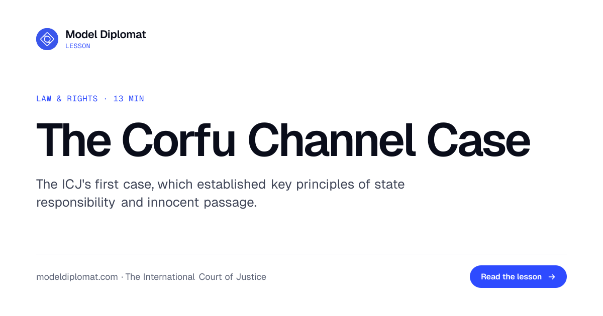 Corfu Channel Case: The ICJ's First Judgment