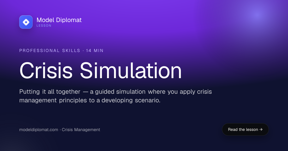 Crisis Simulation and Scenario-Based Practice
