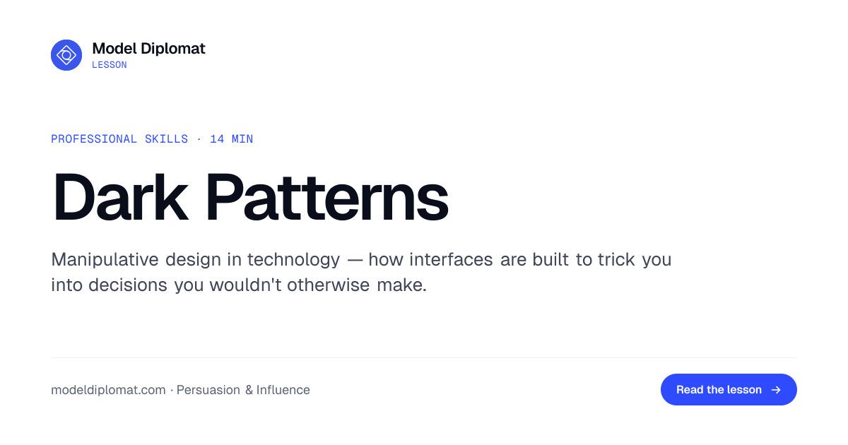 Dark Patterns: Manipulative Design Exposed | Model Diplomat