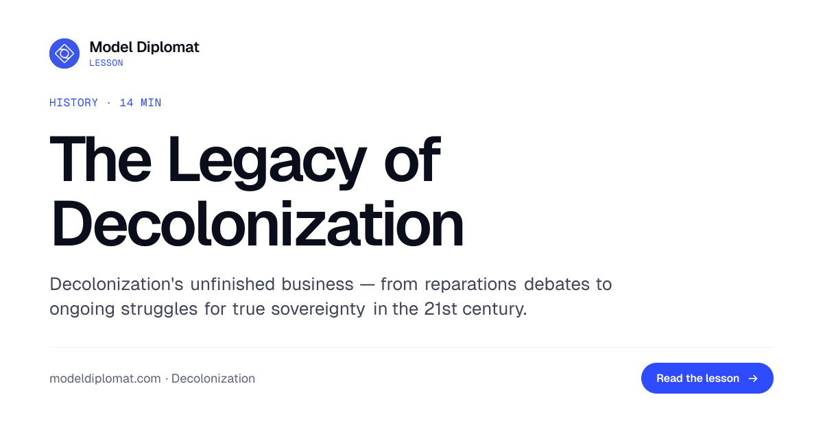 The Legacy of Decolonization Today | Model Diplomat