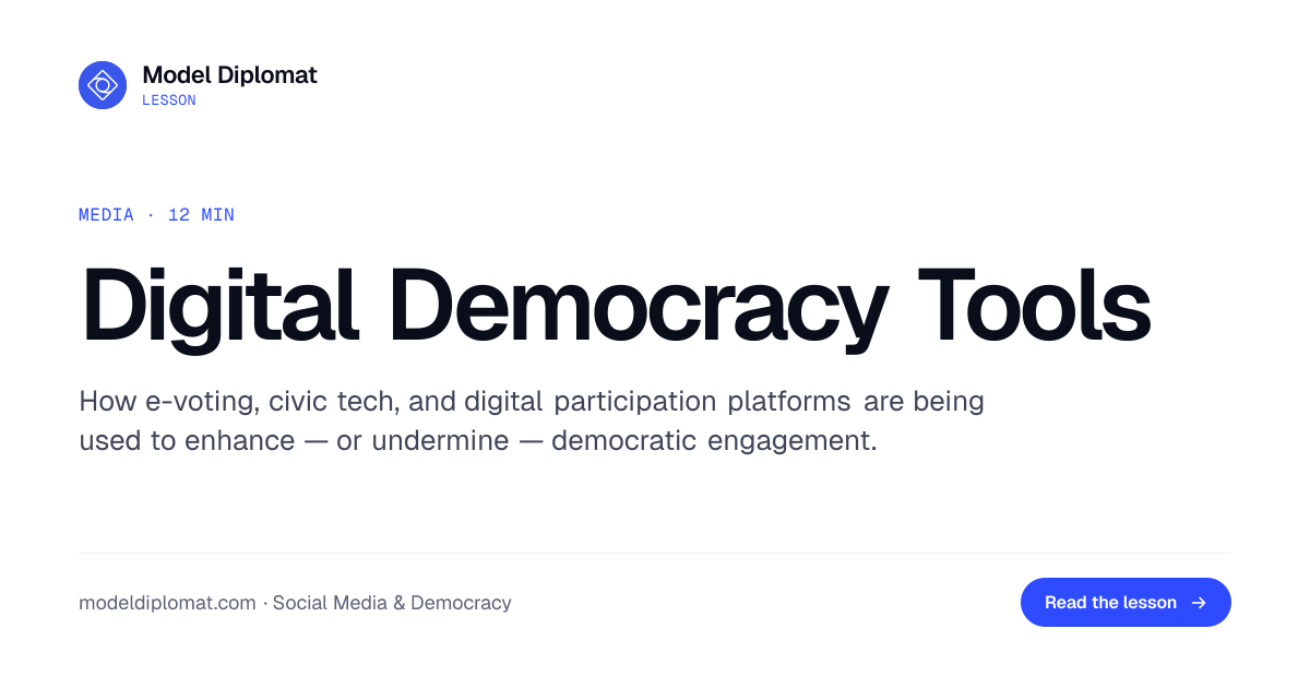 Digital Democracy Tools: Civic Tech and E-Voting