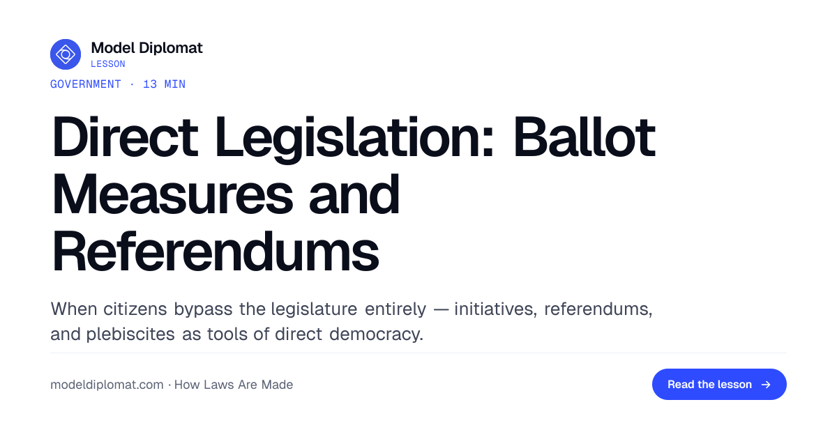 Ballot Measures and Referendums: Direct Democracy
