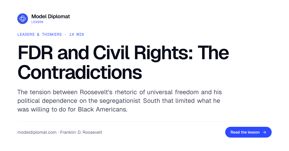 FDR and Civil Rights: The Contradictions | Model Diplomat