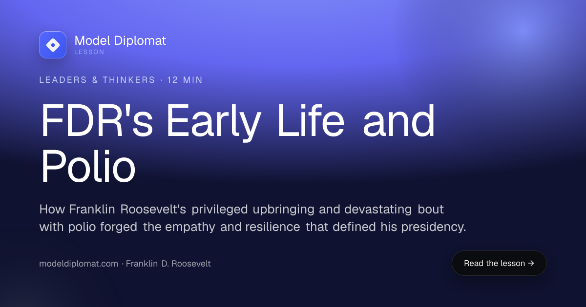 FDR's Early Life, Polio, and Resilience | Model Diplomat