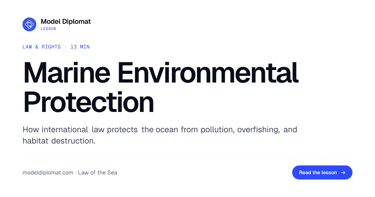 Marine Environmental Protection Under Ocean Law