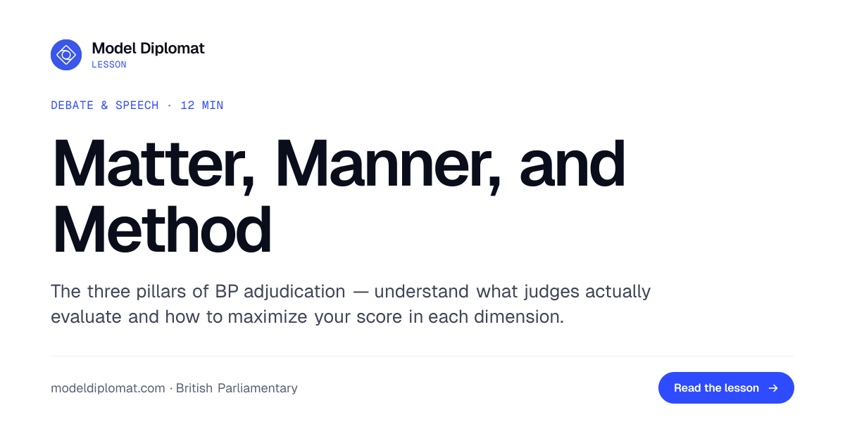 Matter, Manner, and Method in BP Adjudication