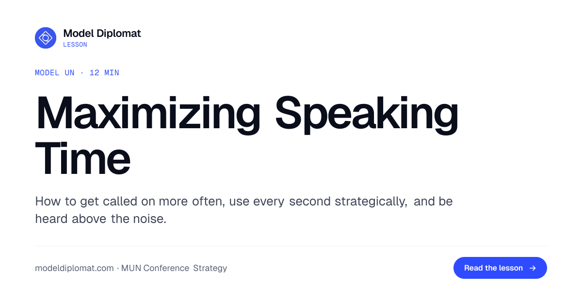 Maximizing Speaking Time: Get Heard in Committee