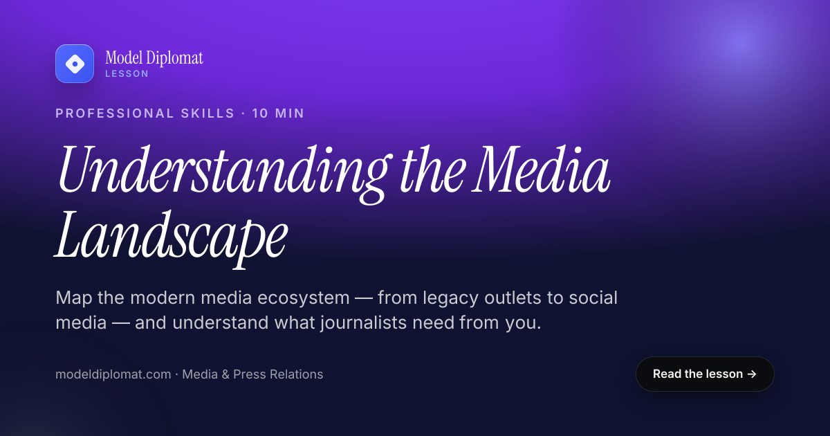 Understanding the Modern Media Landscape | Model Diplomat
