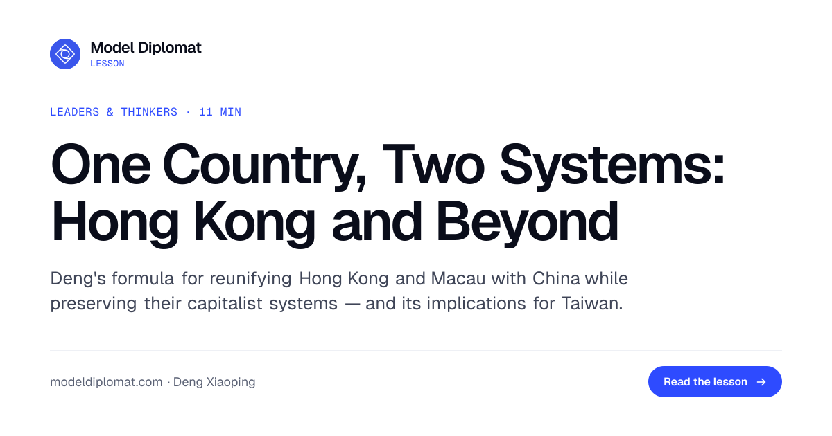 One Country, Two Systems: Hong Kong and Beyond