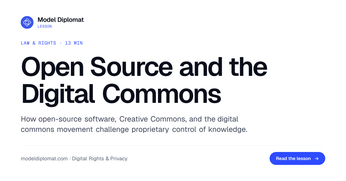 Open Source and the Digital Commons Movement