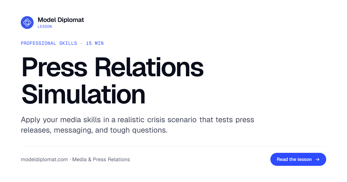 Press Relations Simulation: Test Your Skills