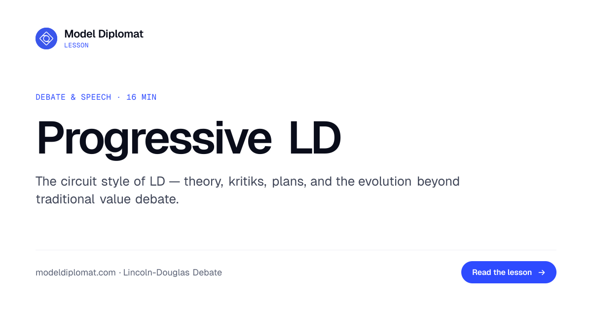 Progressive LD: Theory, Kritiks, and Plans Explained