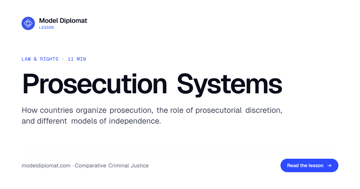 Prosecution Systems: Discretion and Independence