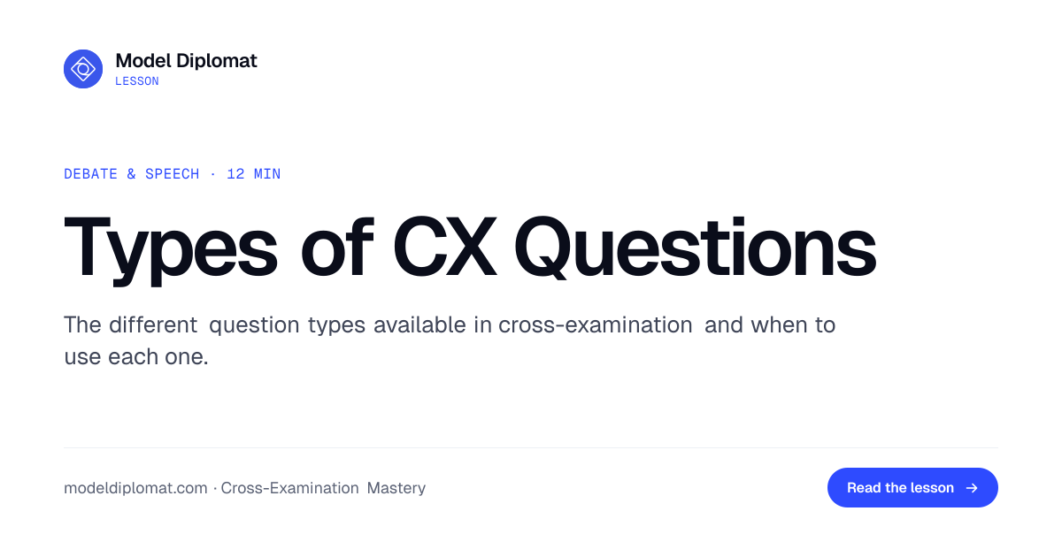 Cross-Examination Question Types and Their Uses