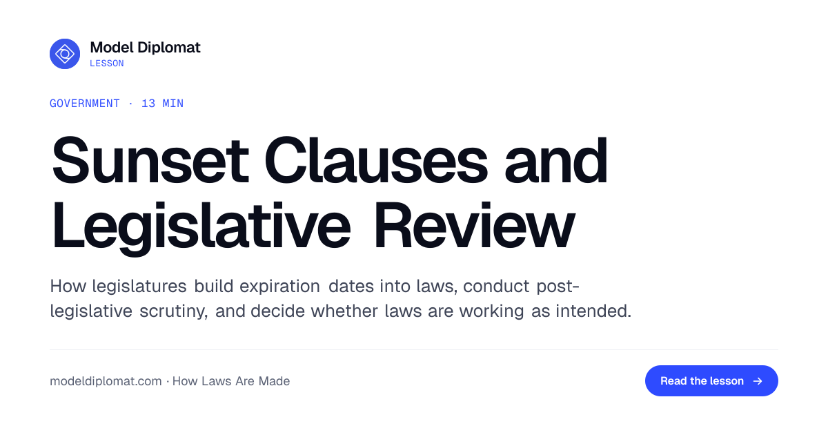 Sunset Clauses and Legislative Review Explained