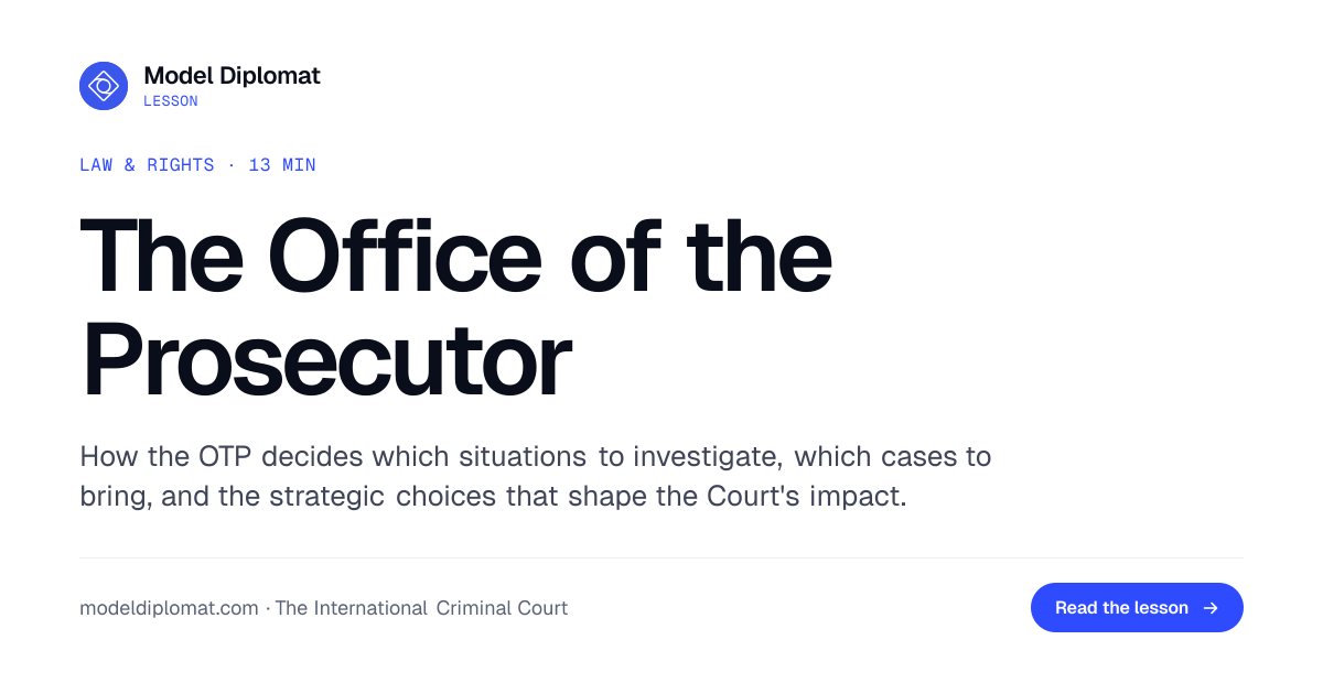 ICC Office of the Prosecutor: Cases and Strategy