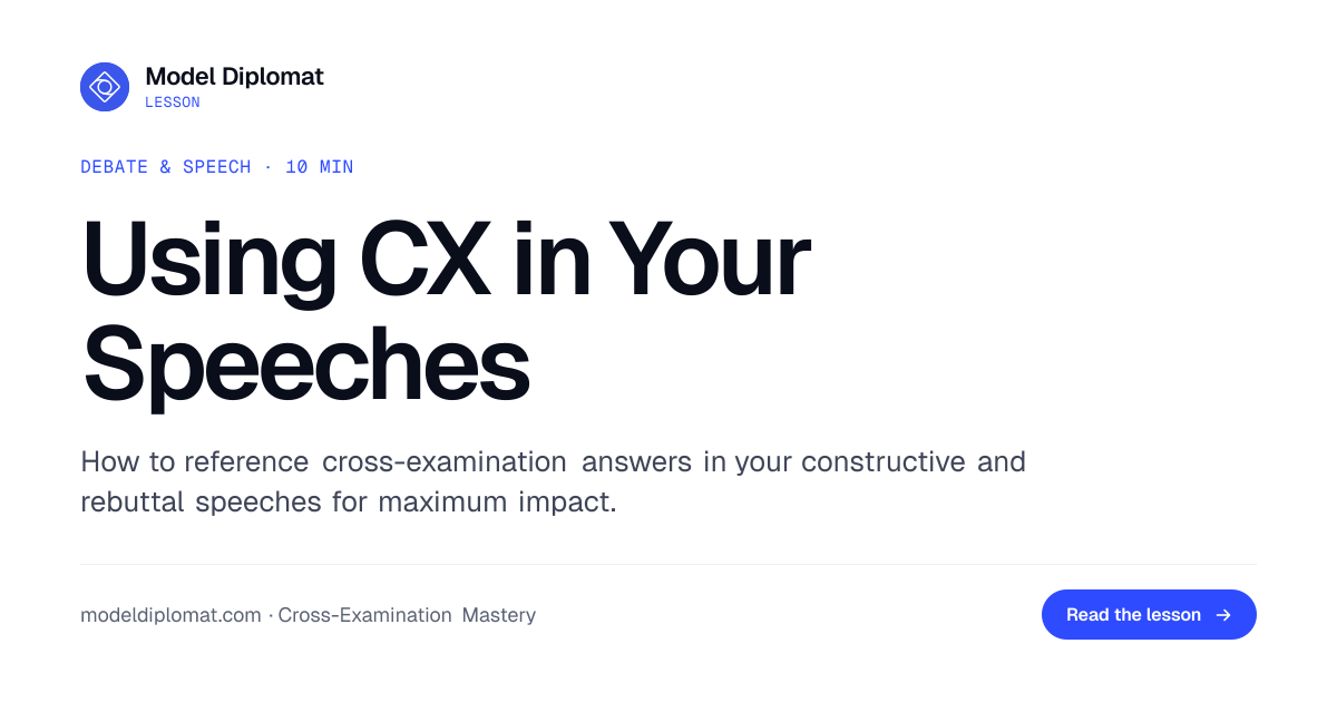 Using Cross-Examination Answers in Your Speeches