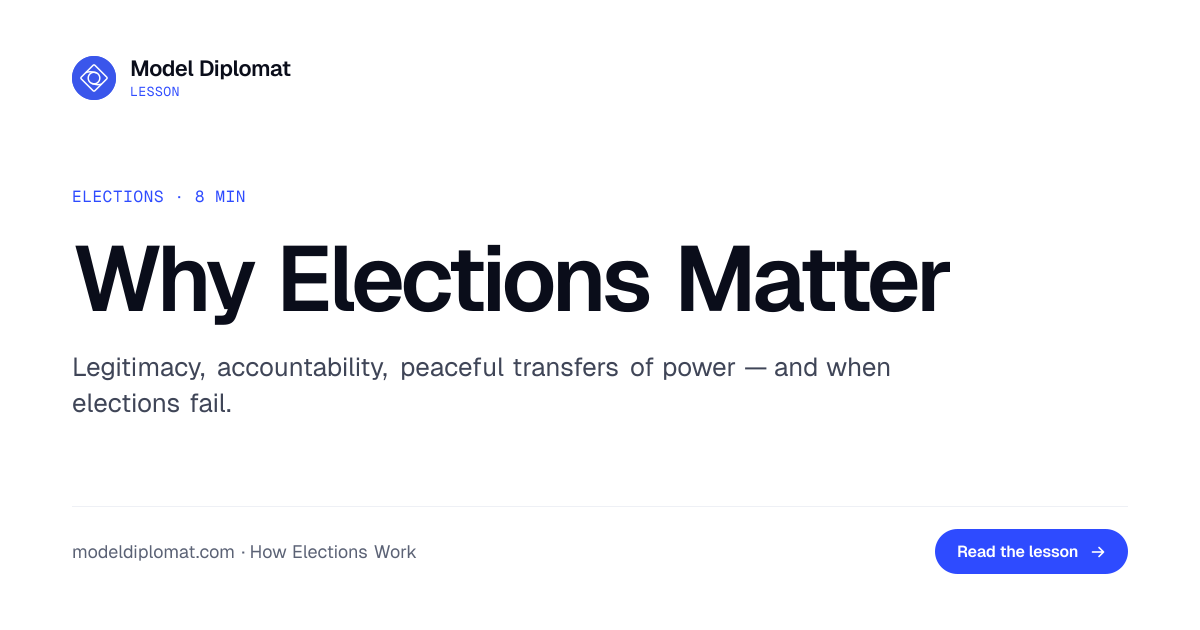 Why Elections Matter: Legitimacy and Accountability